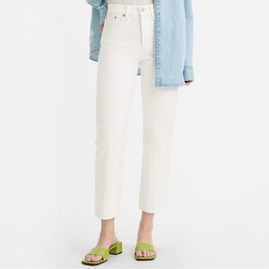 Levi’s Wedgie Straight Jeans in In The Clouds Size 25 White